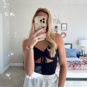 Verge Girl Black Tie Bodysuit